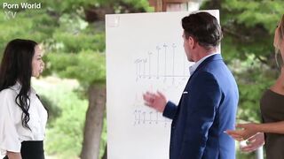 Lascivious Seminars Chapter 1: Bi Honeys Shalina Devine And Cara Mella Have a fun Poolside Belt On Enjoyment GP3357