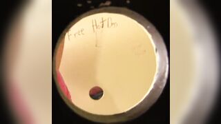 Beautiful Latin chick, Veronica Avluv, gets interrupted on the john, and on the phone, by a big...