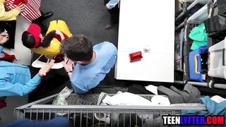 Teen thief drilled by 4 weenies