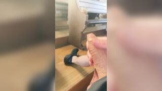 Risky large dong masturbation in public church part 1