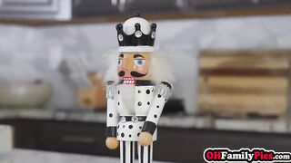 Hawt teen and large melons Latin chick stepmom drank large shlong previous to hardcore foursome screwing