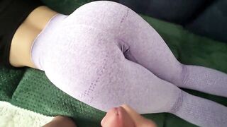 I cum all over on yoga panties my stepsis