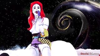 Joanna Cutie in A nightmare in advance of Christmas XXX parody.As Sally is toying her snatch Jack shows up.This guy shows her his Christmas package is still working