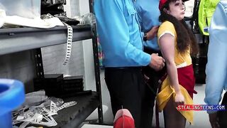 4 Cops Screw One Tiny Small Thief- Pixie Smalls, Juan Largo, Tony Marzo, Colten Corso, Logan Staxx