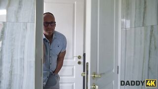 DADDY4K. Hot playgirl Vixi Rafi was screwed roughly by her boyfriend's Dad