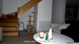 A French Santa Claus with Biggest Bazookas Gets Pounded On Christmas Eve !!!