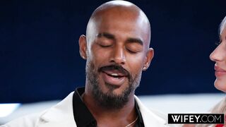 WIFEY Pretty Golden-haired Hotwife Elana Bunnz Takes A Thick BBC In Front Of Hubby