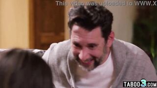 Filthy stepfather taboo banging his resigned latin step daughter