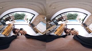 2 Latin babe Shemales on Your Cock at One time in VR 3some