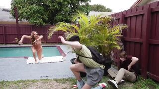 Richelle Ryan drilled by 2 youthful boys