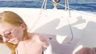 Sex on a yacht with 2 breathtaking redheaded cuties