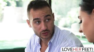 Brunette hair Chick Hailey Rose Drilled After Worshipping