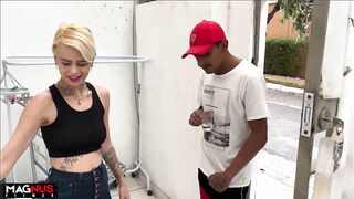 Dona housewife giving oral sex to stranger