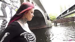 GERMAN SCOUT - Anal Sex Casting for Curvy Massive Melons and Booty Slut Sabien Demonia after Pick Up