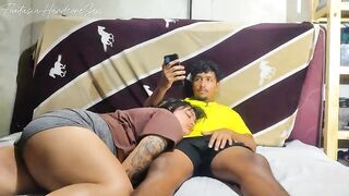 I was playing Clash Royale and my stepsister lay down on my lap... I couldn't assist but put my shlong in her throat