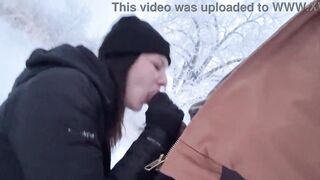 Country mother I'd like to fuck Nearly Caught Banging in the Snow