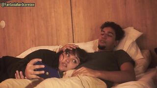 My stepsister notices my perverse intentions to screw her mouth and this babe lets me (we nearly get caught)