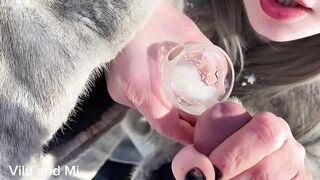 SLAVIC CORE - FROZEN CUM-LOAD DRINKING - Vilu Vidish cut movie scene