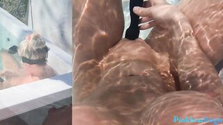 Sexy large boob amateur mother I'd like to fuck creating content in Jacuzzi - PIP and POV