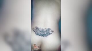 They screw hard with a creampie, a tattooed floozy implores for rod in her booty and throat