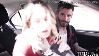 Stranded blond mother I'd like to fuck hitchhikes and screws large knob man outdoors