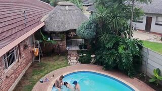 Caught a outdoor swimming pool fuckfest whilst flying my fpv drone