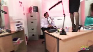 The talk with the mother i'd like to fuck gets flirtatious easily. This babe notices that that guy's looking at her bazookas so this babe sensually undresses and gives him a titty banging. This guy awards her by screwing her and giving her a facial.