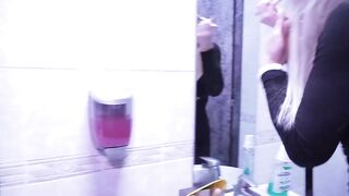 Behind the scenes, hawt golden-haired and brunette hair get banged at a swingers club. Full movie scene on my Red page.