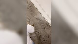 Excited Brunette hair Plays With Her Snatch In Store Changing Room