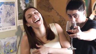 Disrobe pong with teenage pornstars!