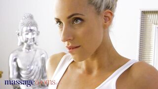 Massage Rooms Czech blondes Emily Bright and Florane Russell orgasmic lesbo facesitting