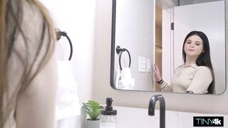 Petite Penis Lover Swallows Her Coach's Dick