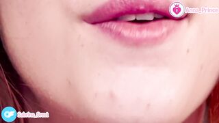 Cum with lips Close up