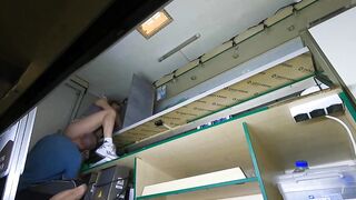 Hot hotty got her cunt licked whilst making a cigarette for her boss