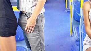 College student being permeated by a stranger in public!!!