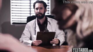 Cunning doctor bangs large breasts mother I'd like to fuck in front of infertile spouse