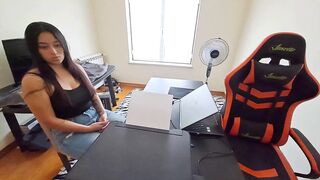 A maid in jeans and flip-flops signs an agreement to have sex for one minute each hour until her boss ejaculates.