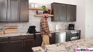 hot teen drank large cock and hawt stepsister got screwed as this babe always wanted