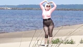 A matter of joke mother i'd like to fuck with nylon butt and titties on beach