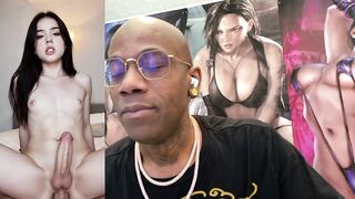 Transgender Christmas Wang Sucking, Charming Taut Teen With A Hard Trans Ramrod & Riding A Thicc Ramrod, Hard Black Hottie Cumming All Over Herself, Yummy White Cum Flowing Penis, AI Generated