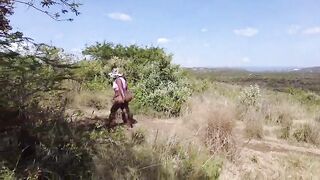 Following a Slutty Large Booty Hottie in the Park