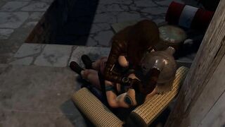 Fallout Hotty Ridingthe Dragonborn's Schlong