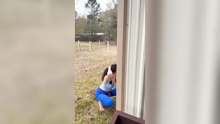 I was just trying to tie my shoes real quick… ????