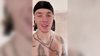 Bold Plasterer gets his perspired penis and butt out on the sly