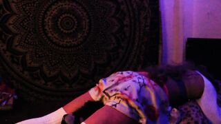 Hawt femboy looks to please herself with her jumping pillows