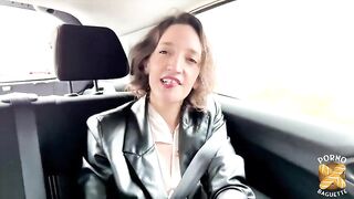 Lena, a marvelous tattooed brunette hair, swallows shlong