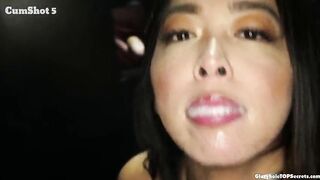 Asians are wild, we all know that. In couch I mean. But Lexi is a peculiar kind. This babe deepthroated these dongs HARD and drank 13 large cumshots!