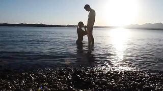 Wife Banged at the Beach whilst Being Watched