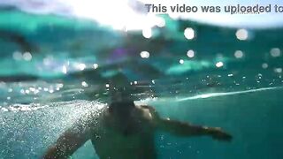 All Natural mother I'd like to fuck Julia North Underwater Anal in the pool