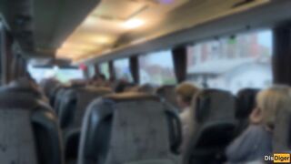 Got Hard Weenie On Public Bus And Brunette hair Helped Me Cum